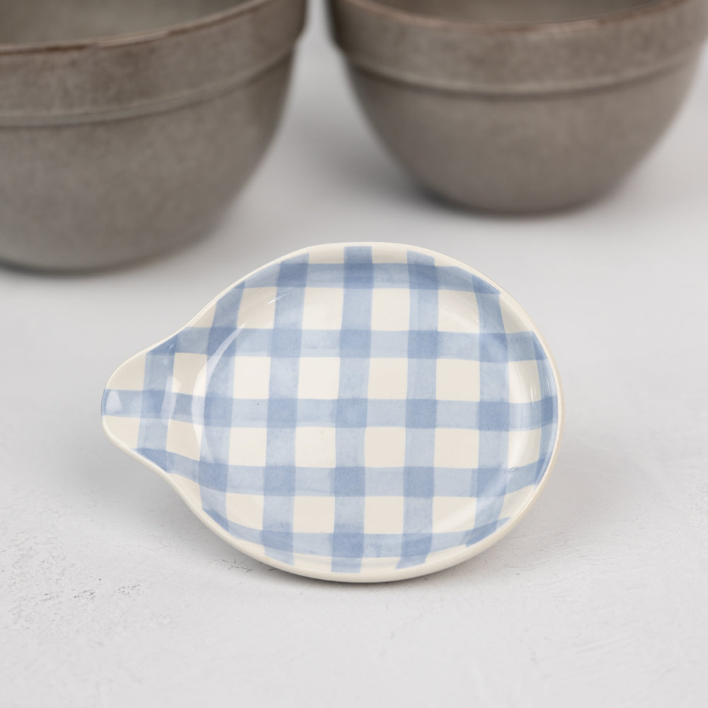 Blue Plaid Spoon Rest