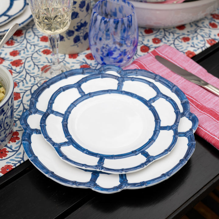 Blue Bamboo Melamine Dinner Plate