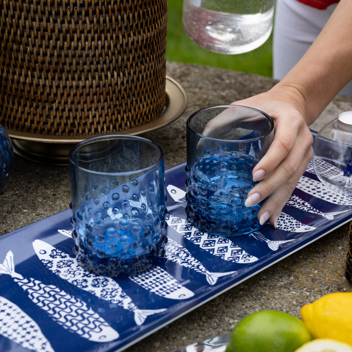 Blue Hobnail Glass