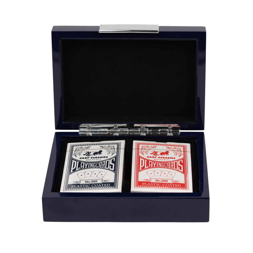 Blue Lacquer Poker Set