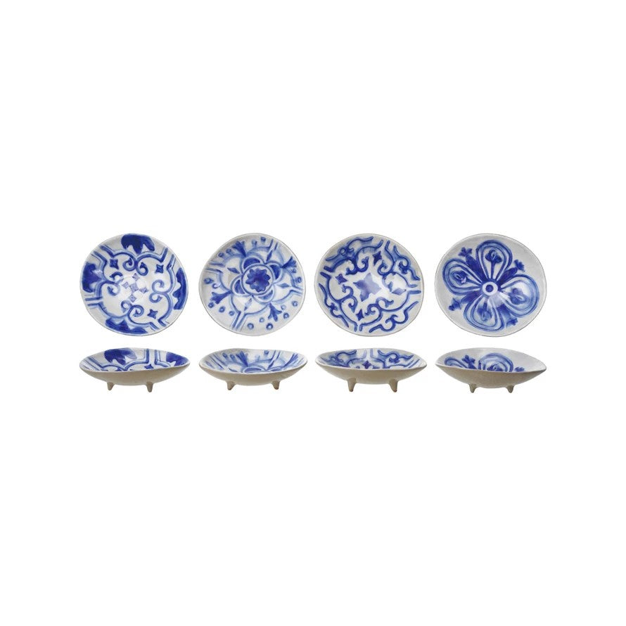 Blue & White Footed Dish