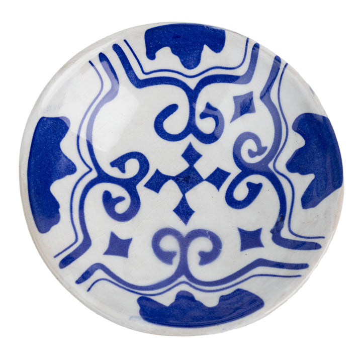 Blue &amp; White Footed Dish