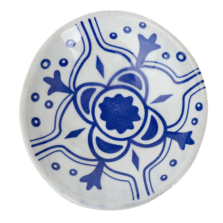 Blue &amp; White Footed Dish