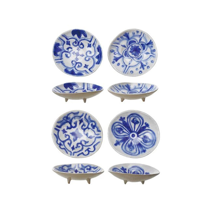 Blue & White Footed Dish