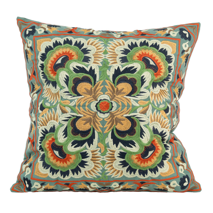 Bohemian Embroidered 18" Square Pillow