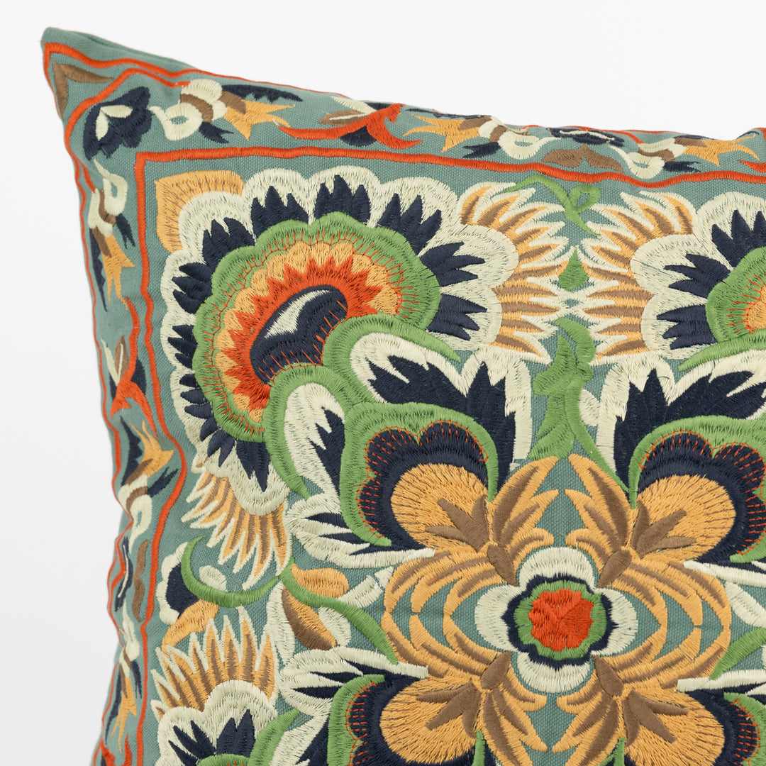 Bohemian Embroidered 18" Square Pillow