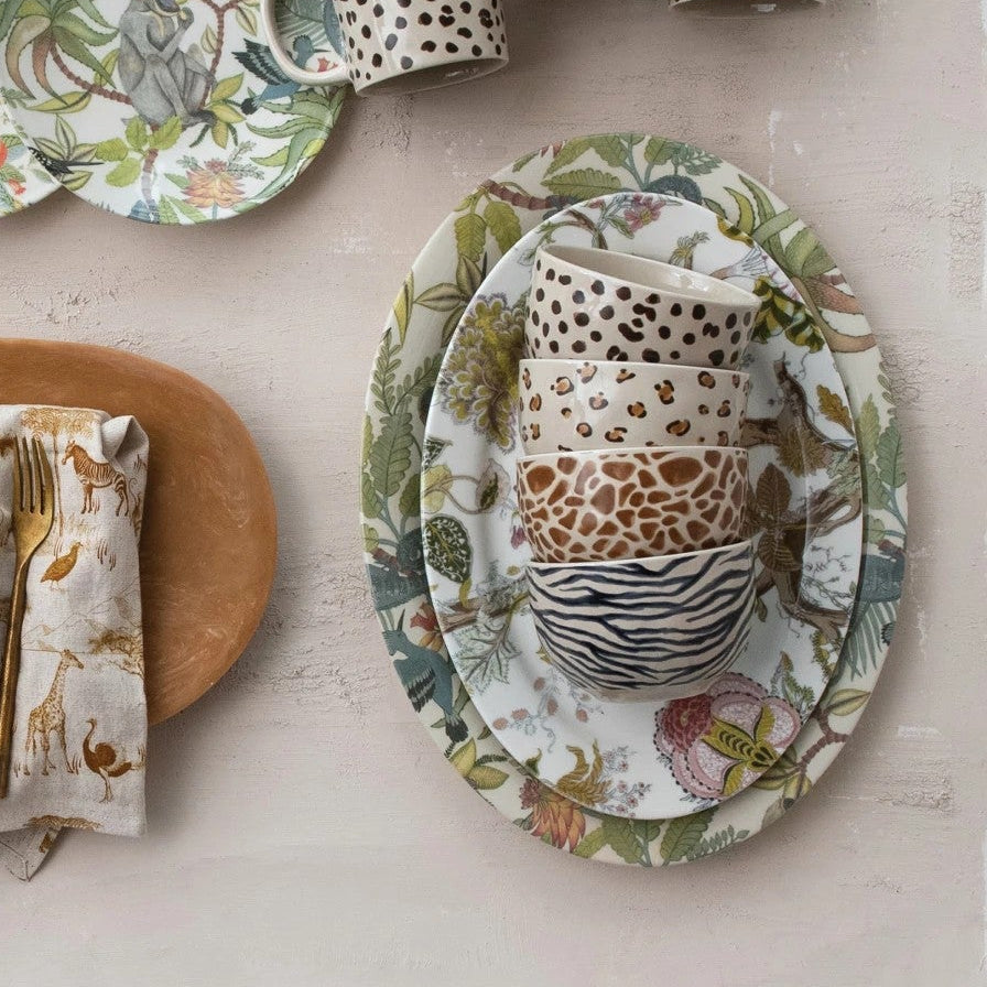 Botanic Print Oval Platter