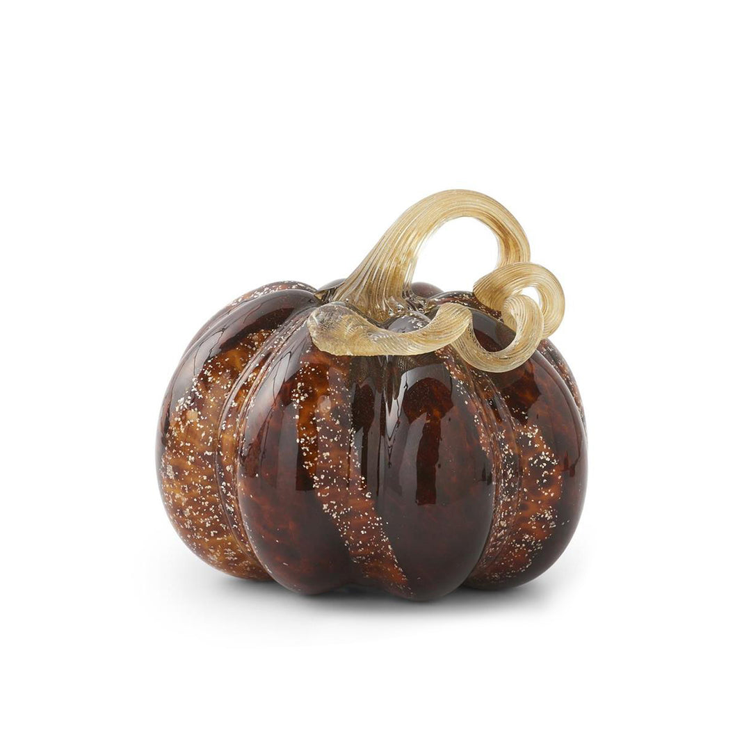 Brown Speckle Glass Pumpkin