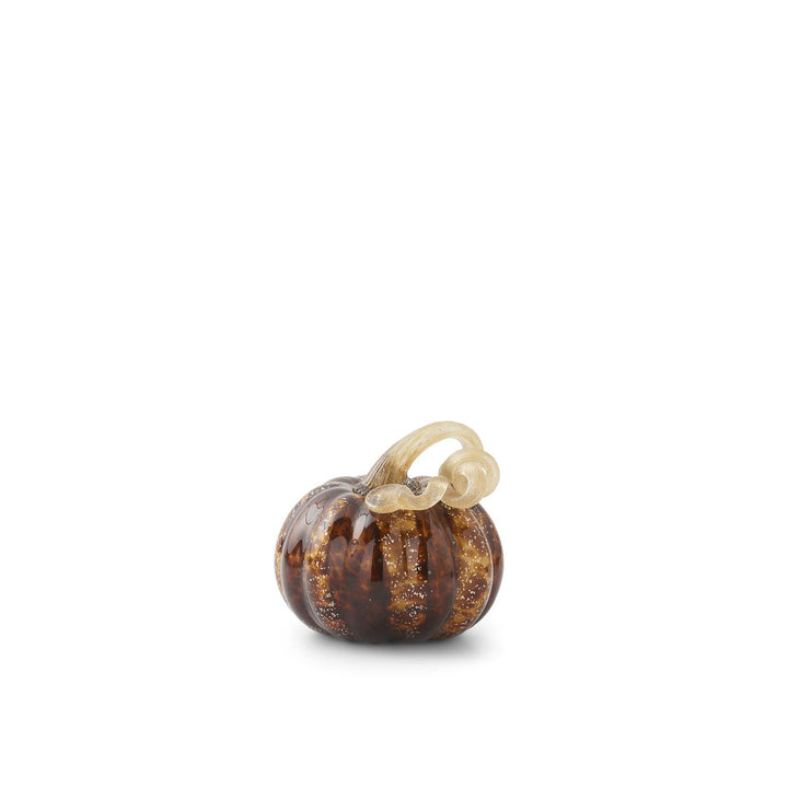 Brown Speckle Glass Pumpkin