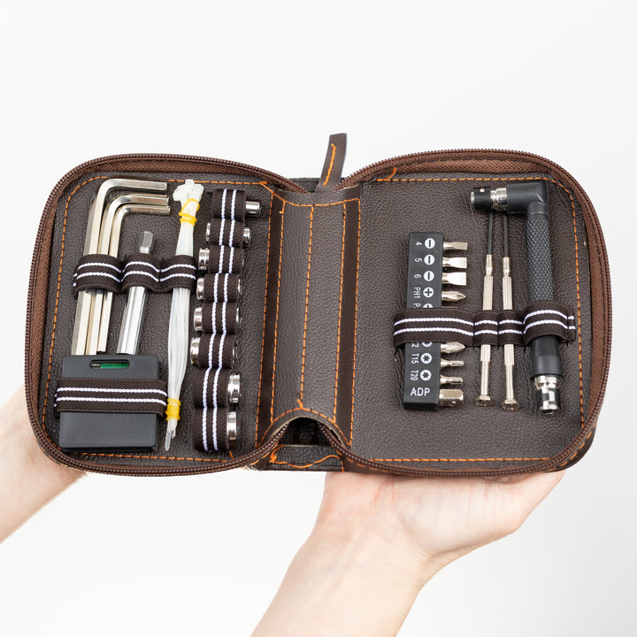 Brown Leather Mini Tool Kit