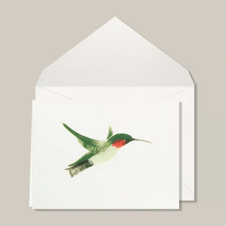 Brushstroke Hummingbird Folded Note, Set of 25