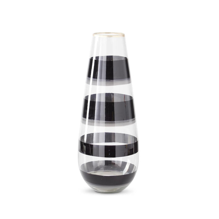 Brushstroke Striped Glass Vase