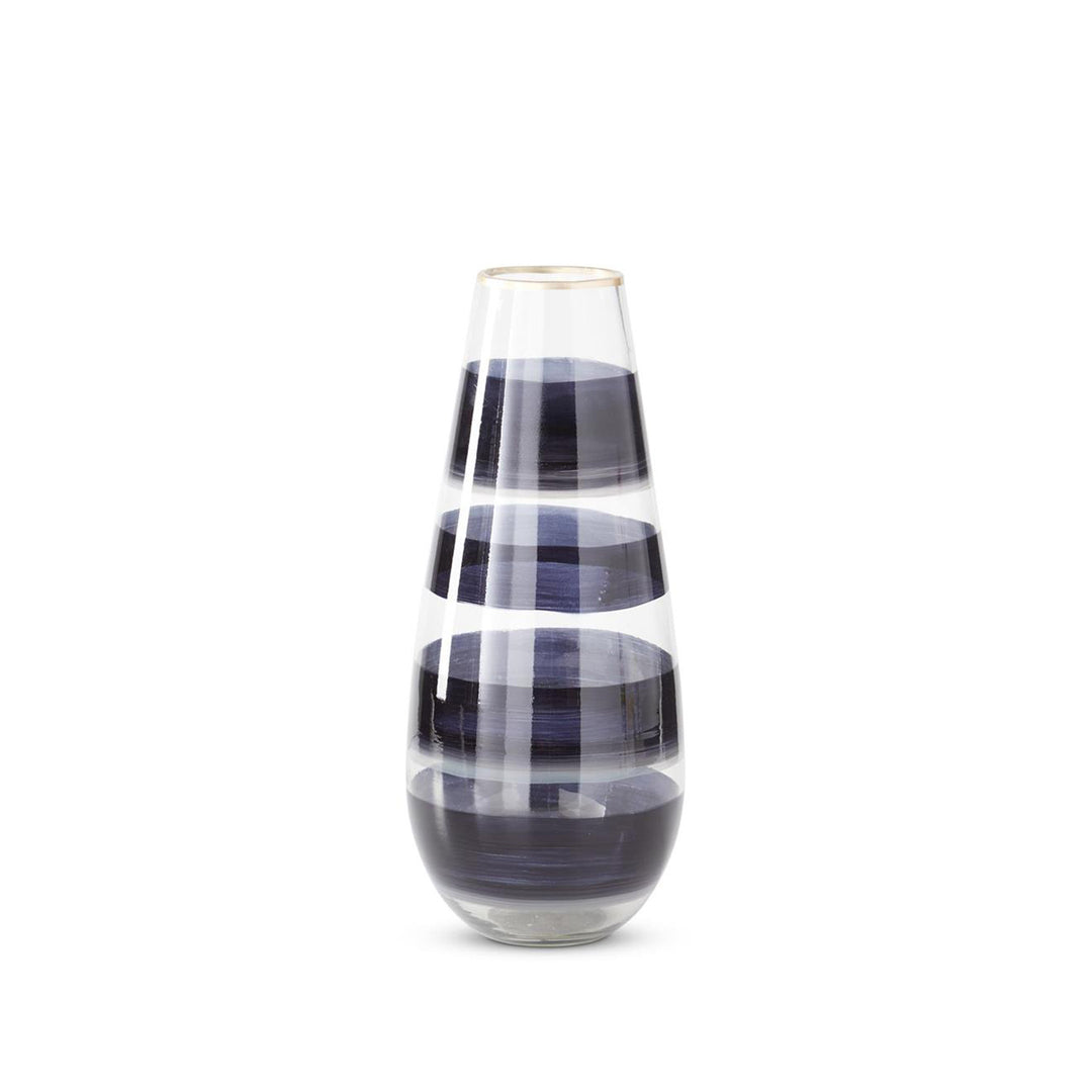 Brushstroke Striped Glass Vase