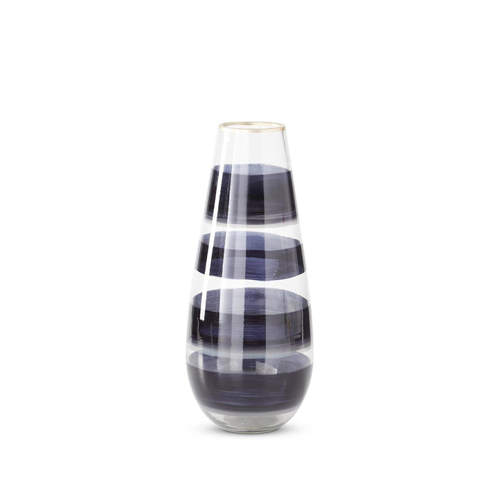 Brushstroke Striped Glass Vase