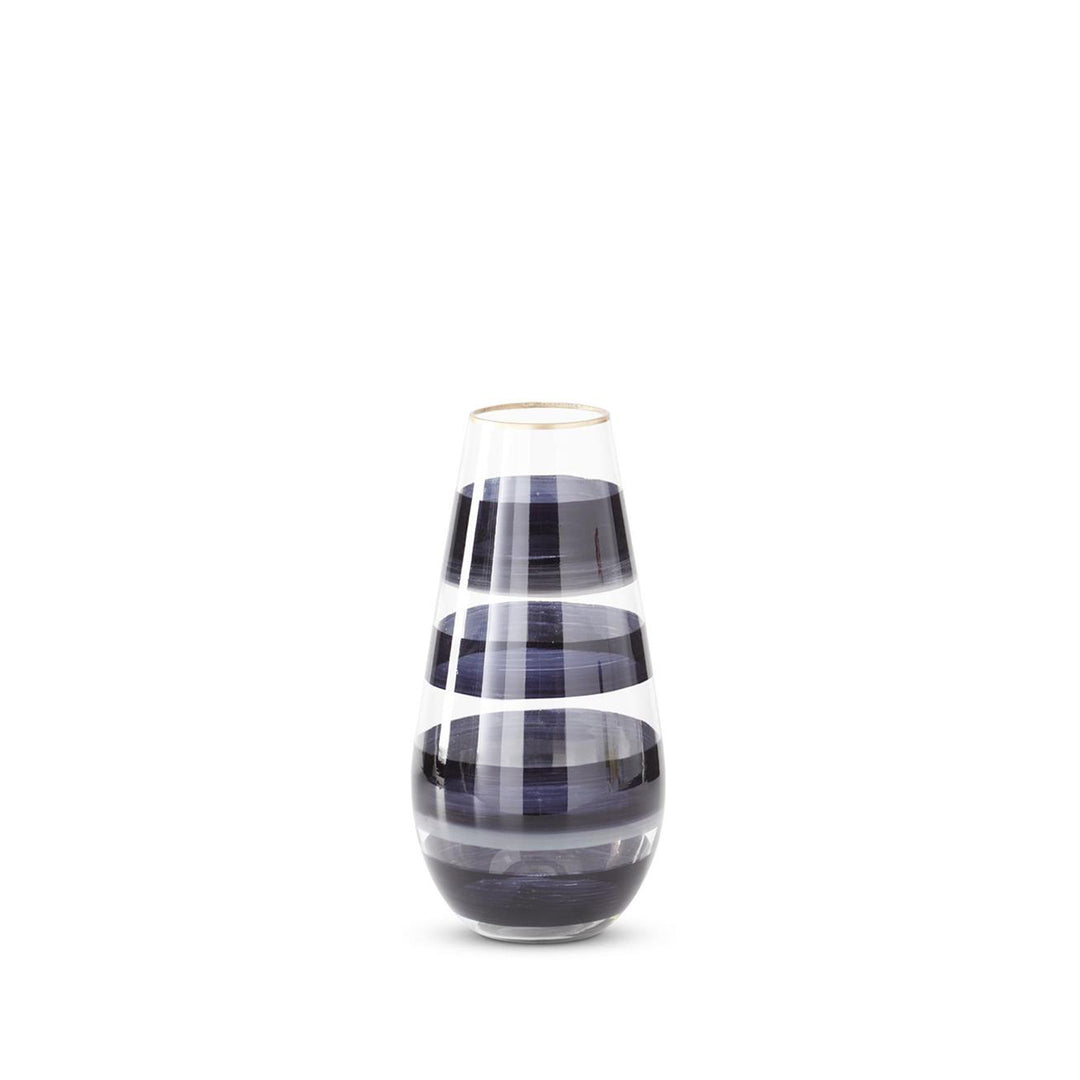 Brushstroke Striped Glass Vase