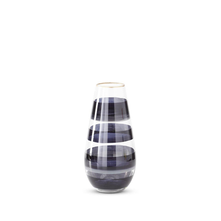 Brushstroke Striped Glass Vase