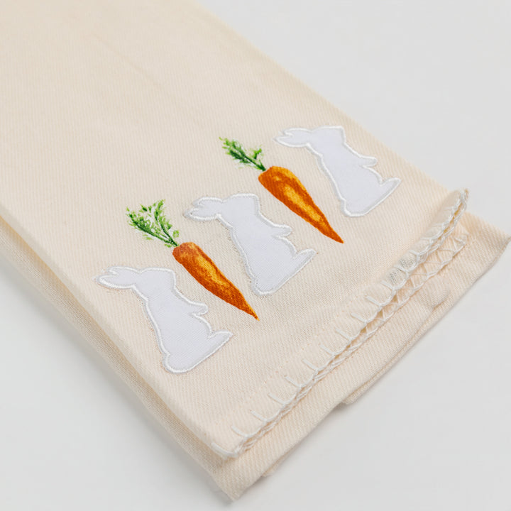 Bunny &amp; Carrot Tea Towel