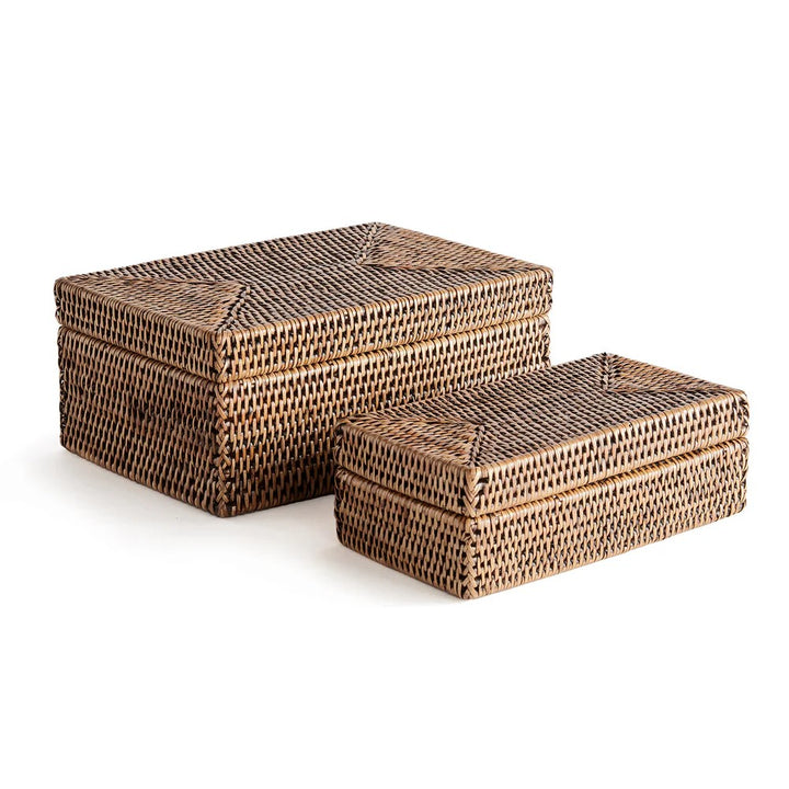 Burma Rattan Lidded Box
