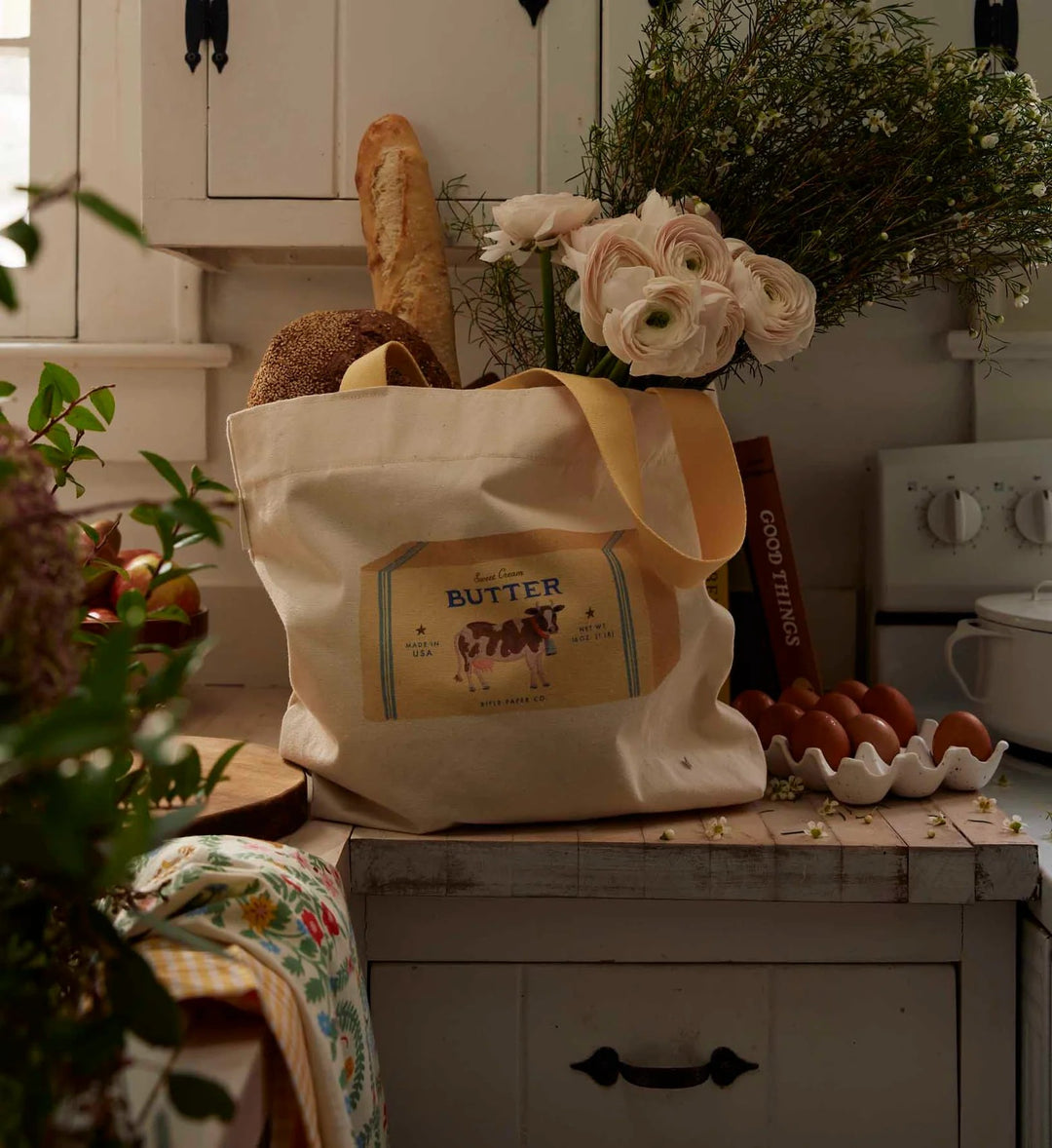 Butter East West Canvas Tote Bag