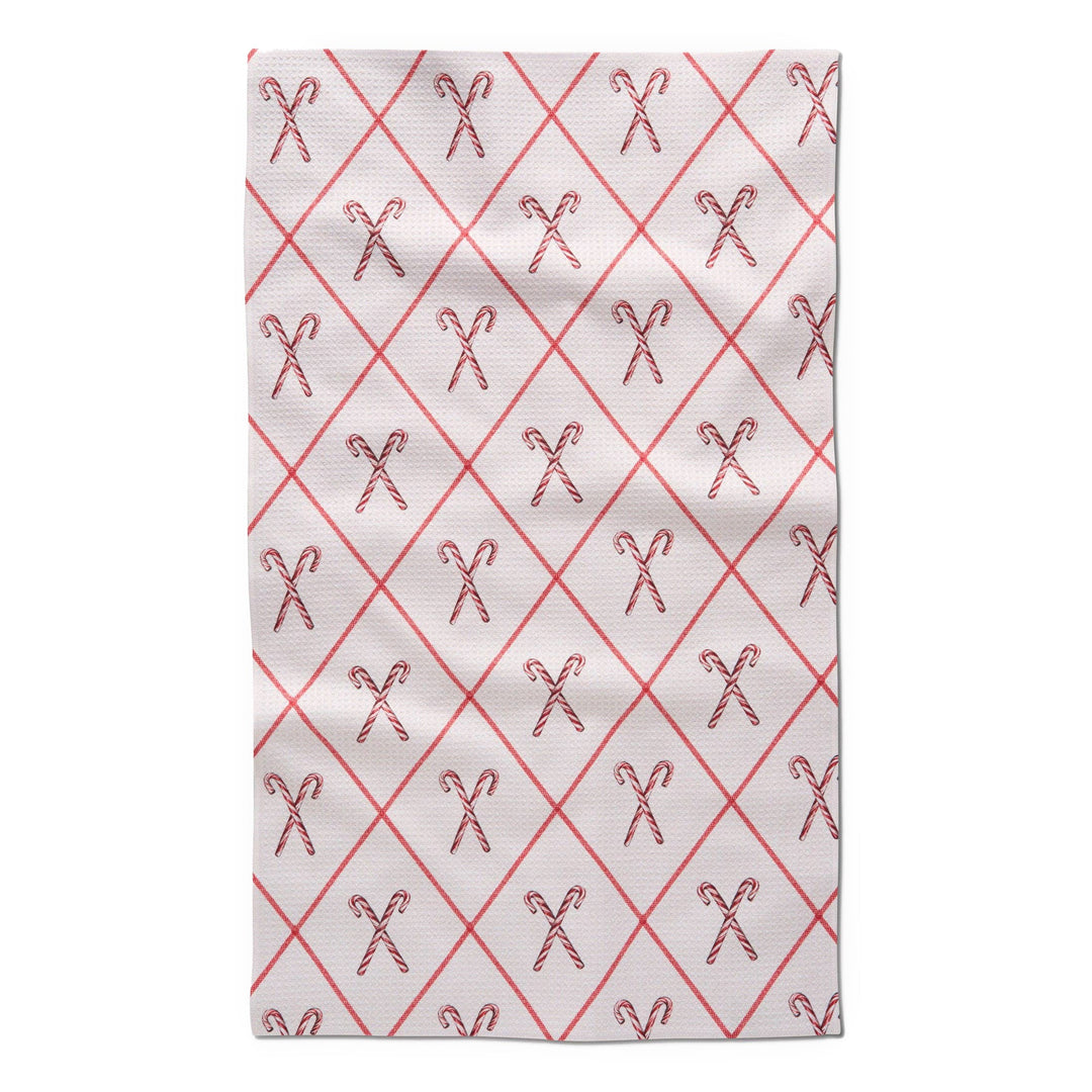 Candy Canes Tea Towel