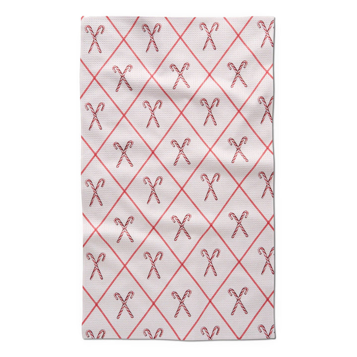 Candy Canes Tea Towel