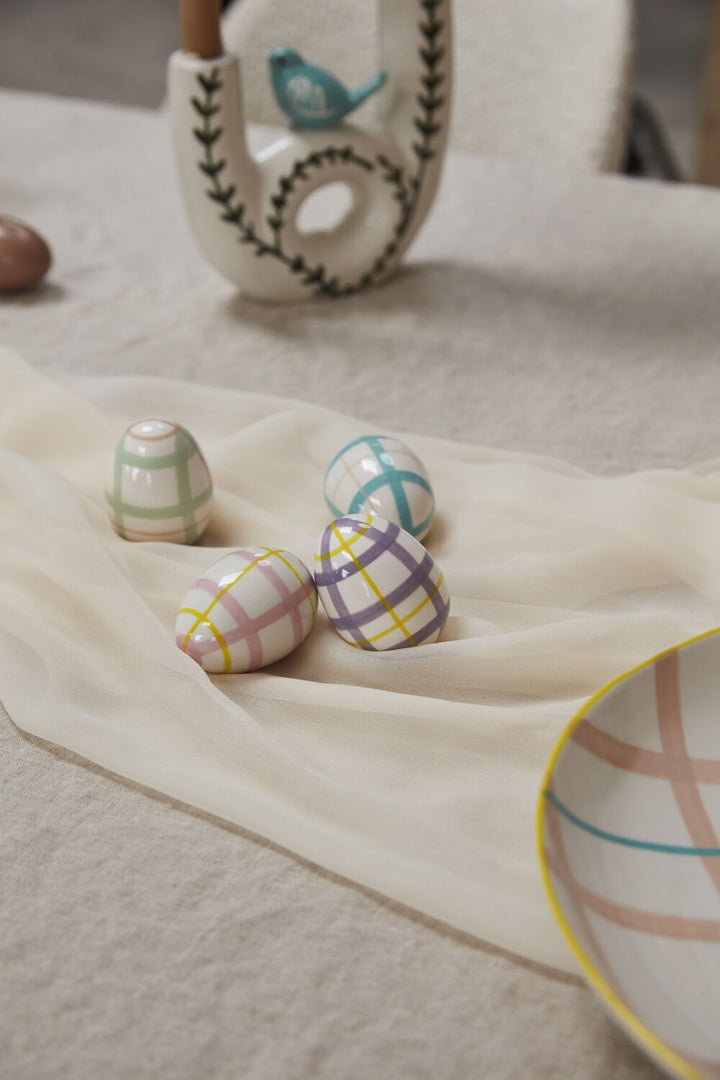 Ceramic Painted Egg Set/4