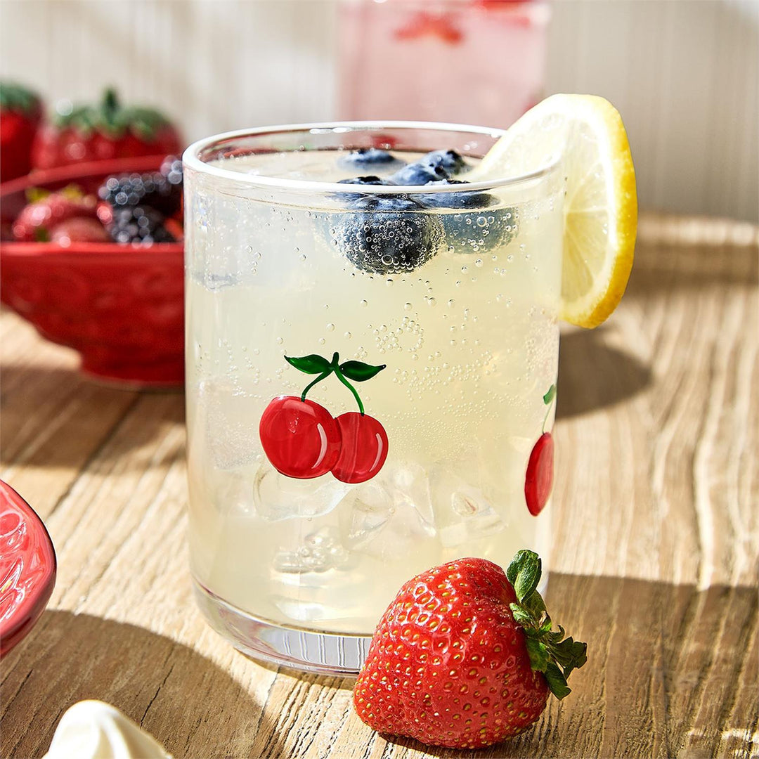 Cherry Old Fashioned Glass