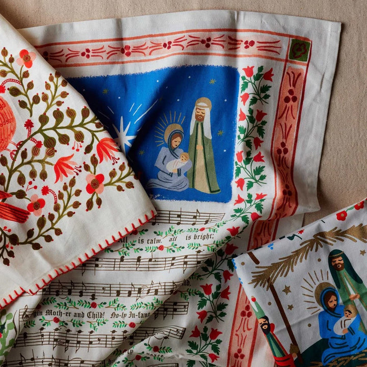 Christmas Carols Tea Towel