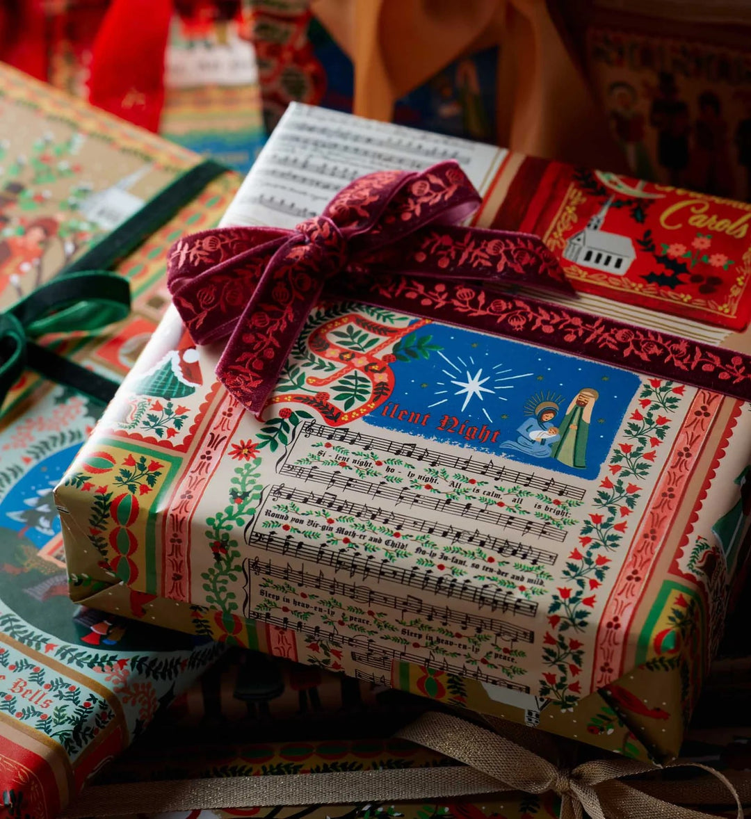 Christmas Carols Continuous Wrapping Roll