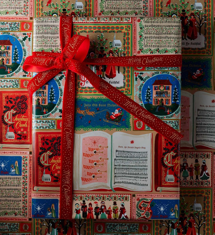 Christmas Carols Continuous Wrapping Roll