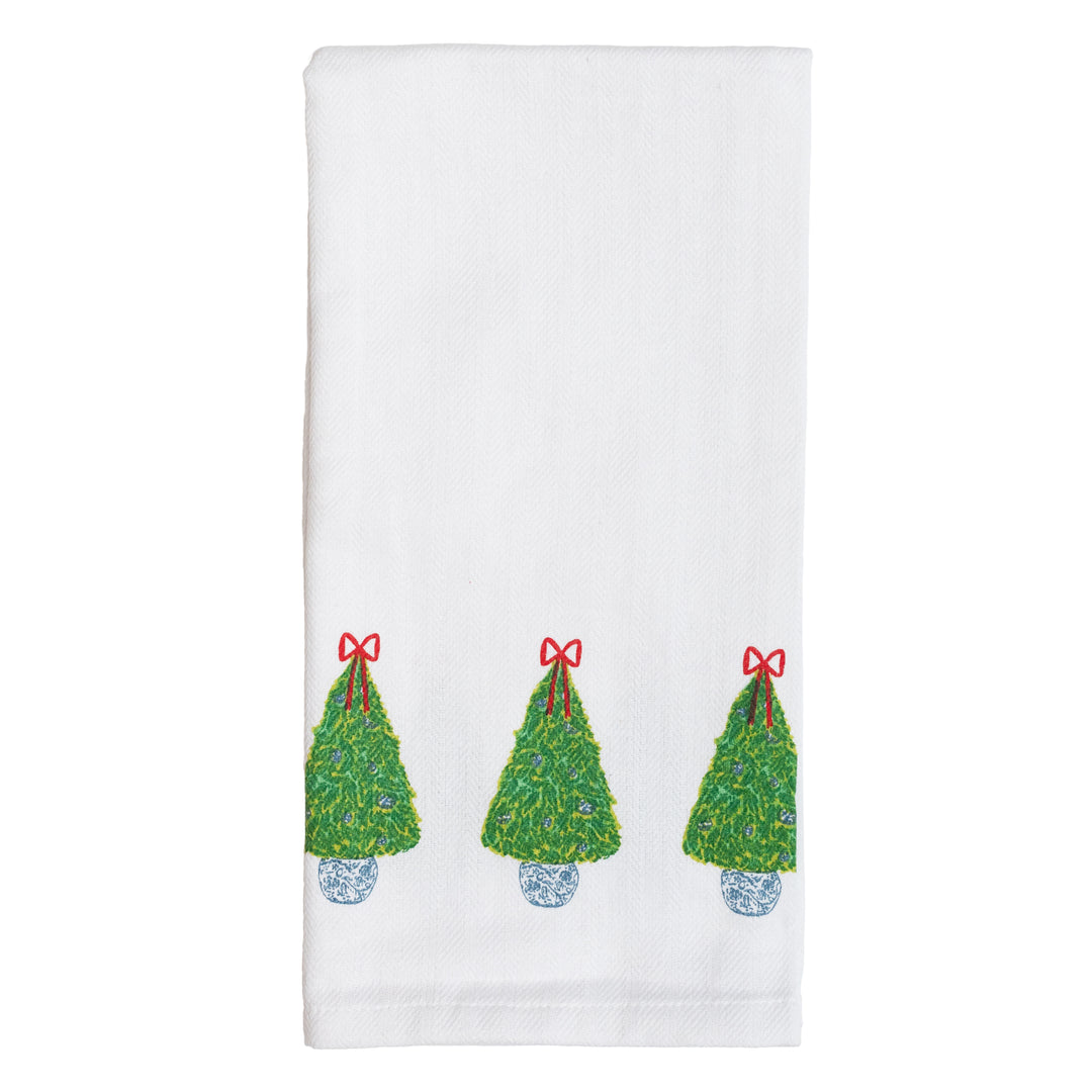 Christmas Topiary Hand Towel