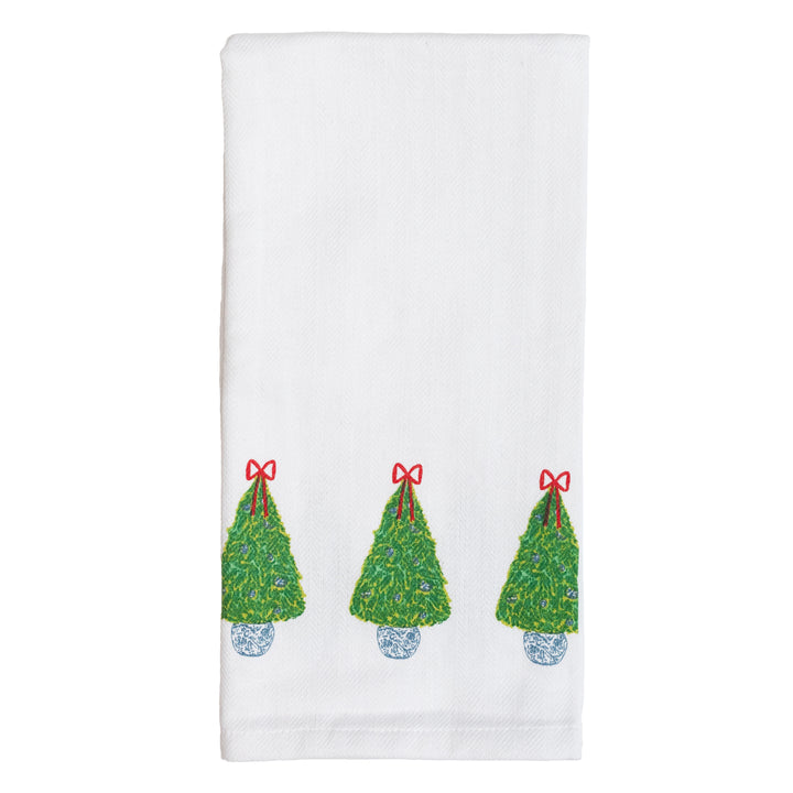 Christmas Topiary Hand Towel