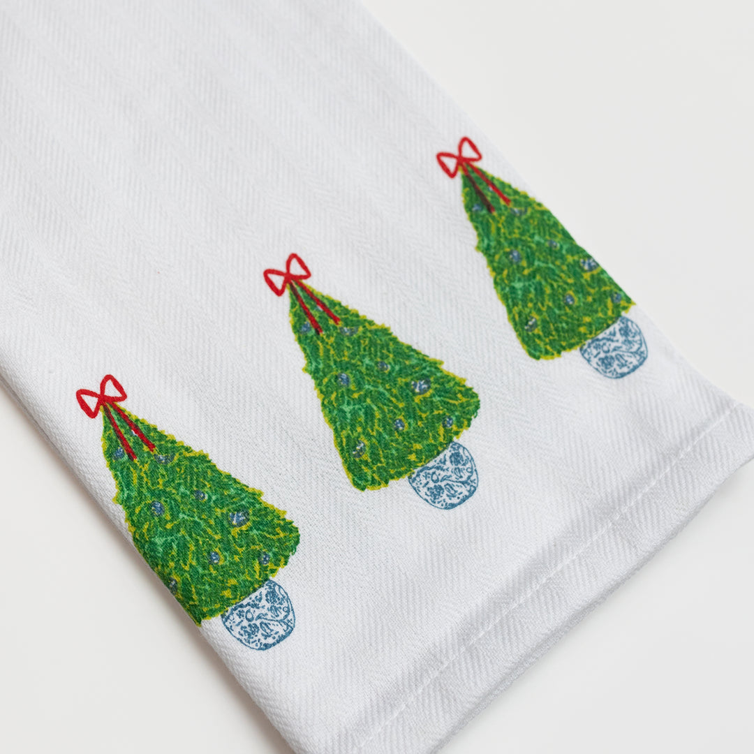 Christmas Topiary Hand Towel