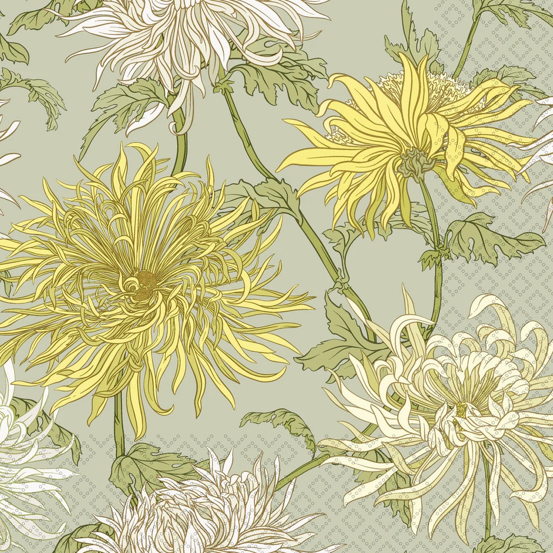 Chrysanthemum Cocktail Napkin