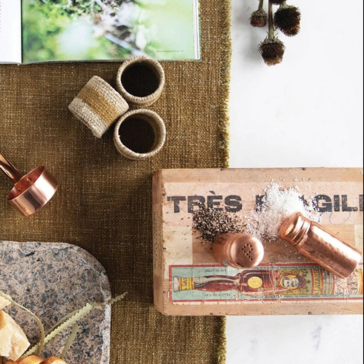 Copper Plated Salt &amp; Pepper Set