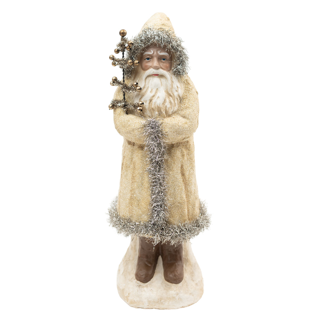 Cream & Silver Santa