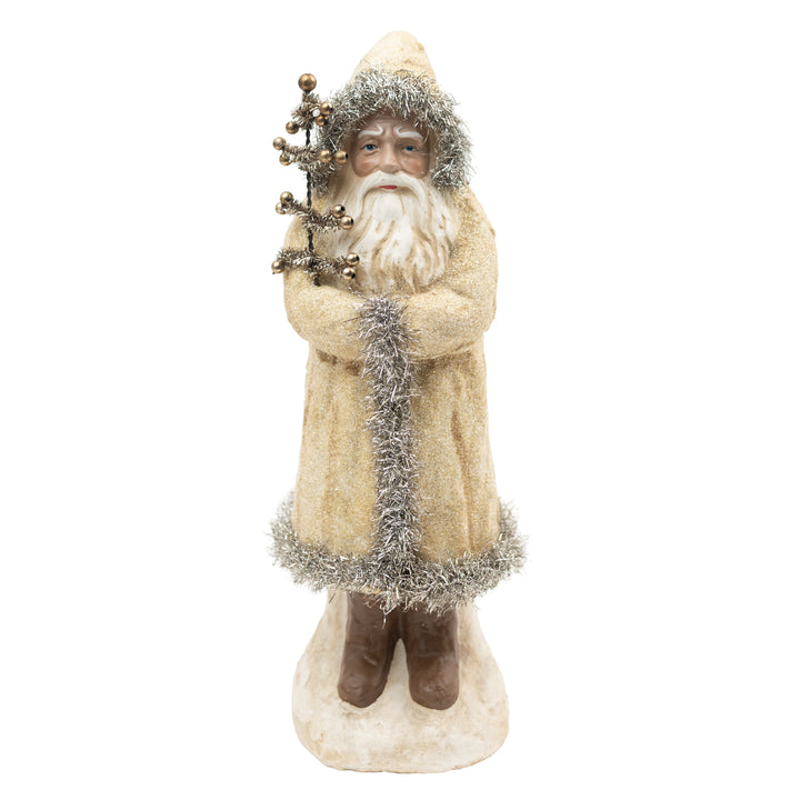 Cream & Silver Santa