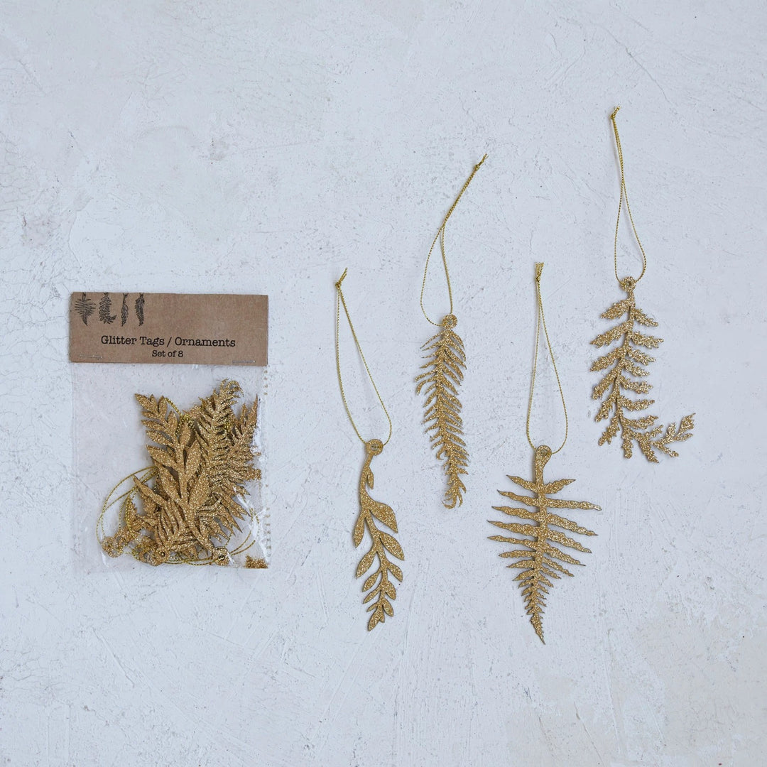 Cut Gold Leaf Ornament/Gift Tag Set
