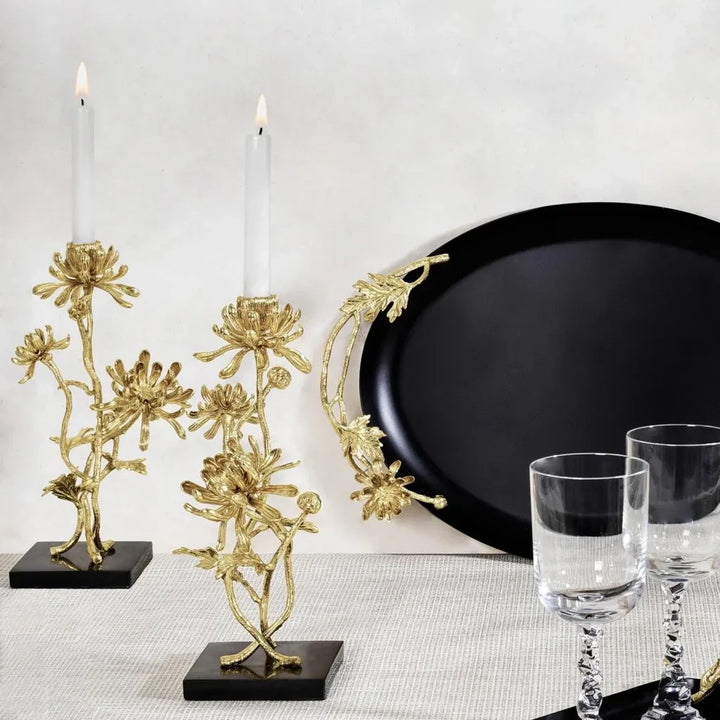 Dahlia Tall Candle Holders, Set of 2