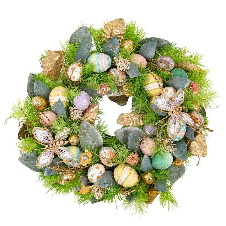 Easter Glitter Flower Wreath
