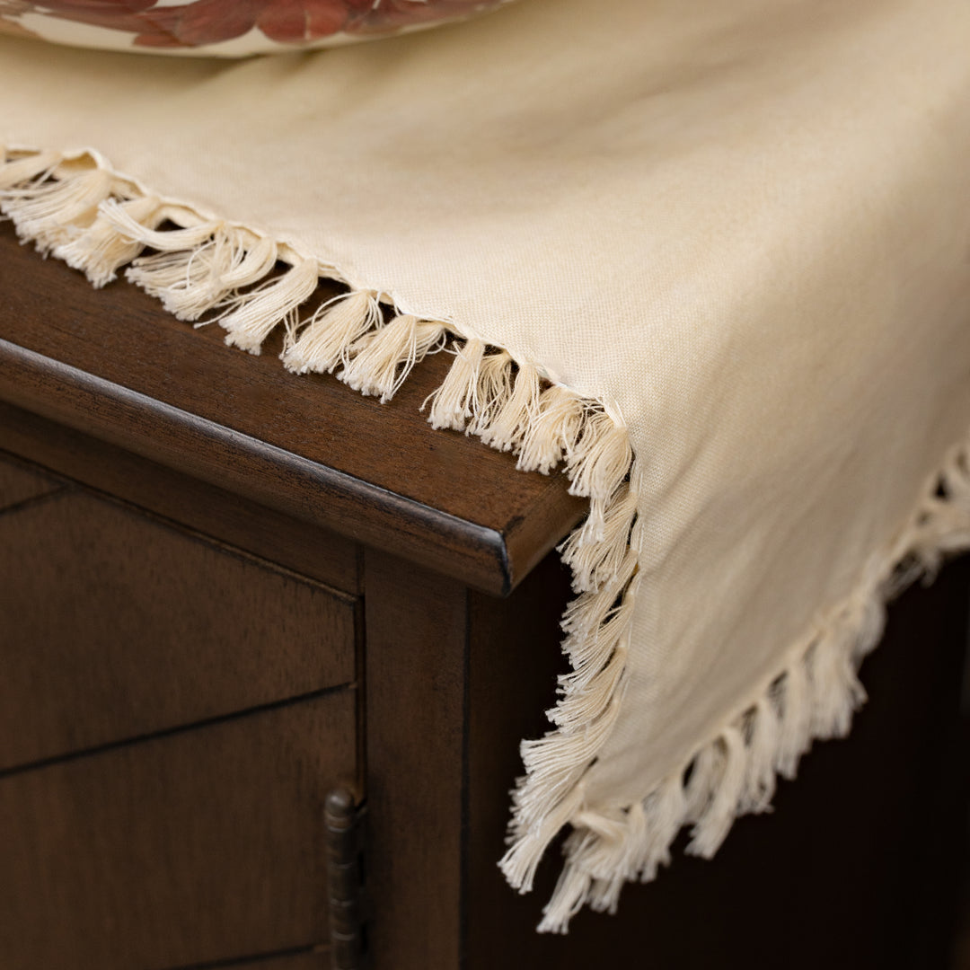 Ecru Fringed Essential Napkin