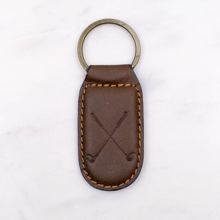 Embossed Leather Key Chain