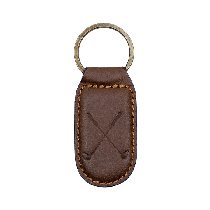 Embossed Leather Key Chain