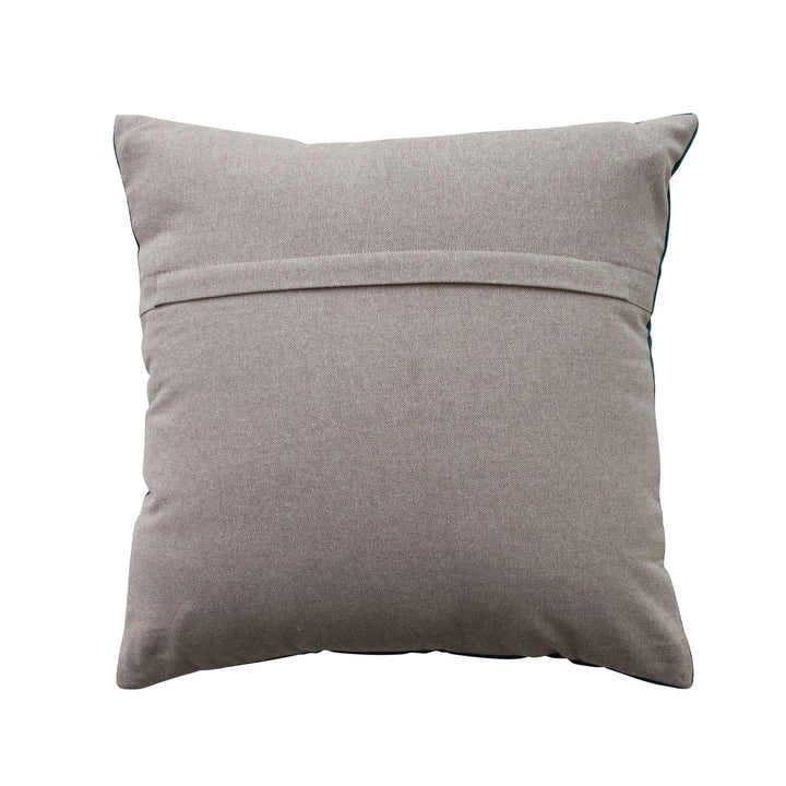 Embroidered Peacocks 20" Velvet Pillow
