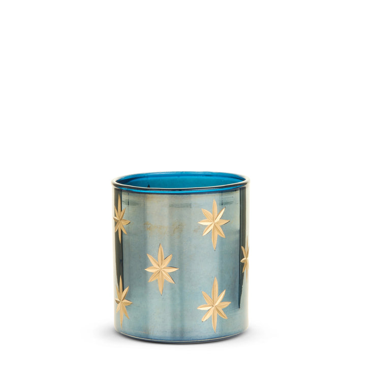 Etched Blue Star Votive