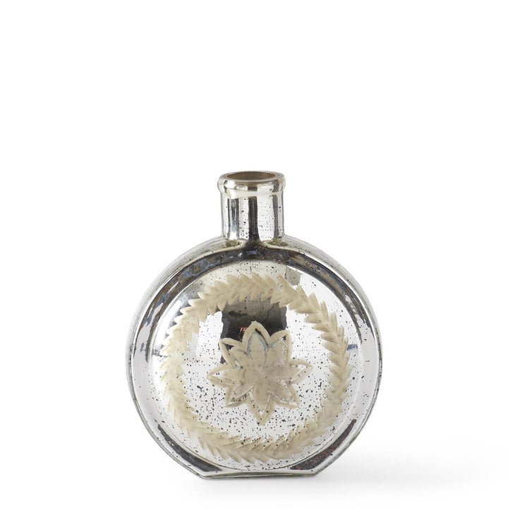 Etched Mercury Glass Vase
