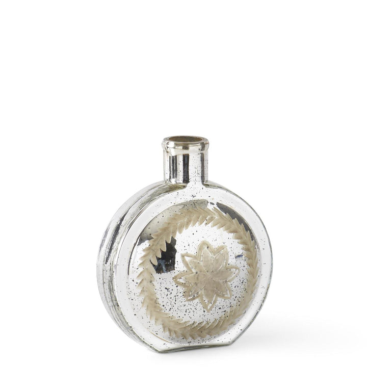 Etched Mercury Glass Vase