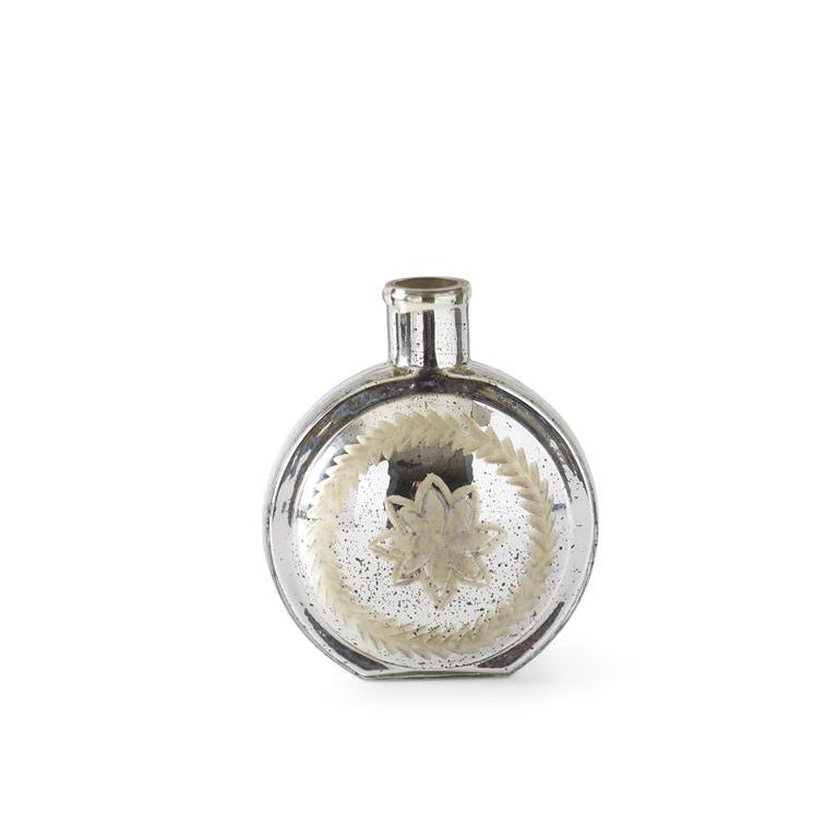 Etched Mercury Glass Vase