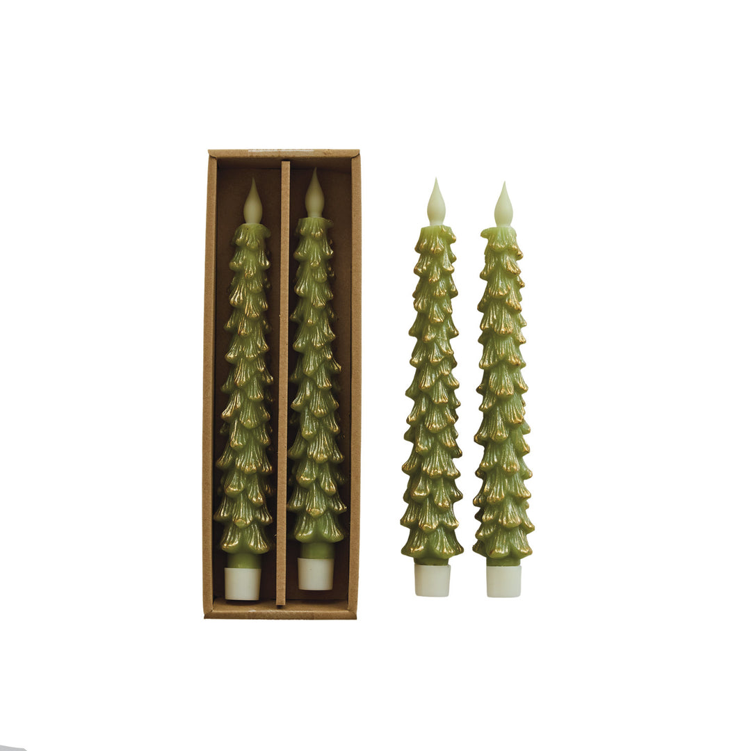 Flameless Tree Shaped Taper Set