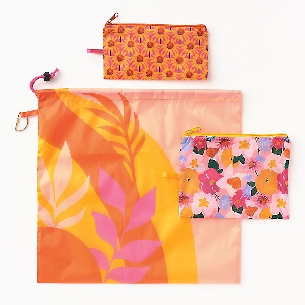 Floral Travel Bags Set/3